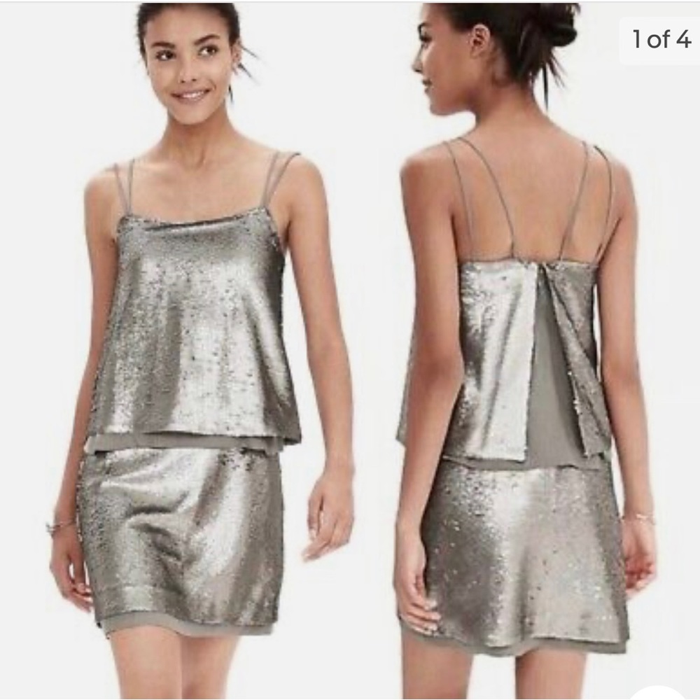 Banana Republic NWT Strappy Sequin Dress Size 2